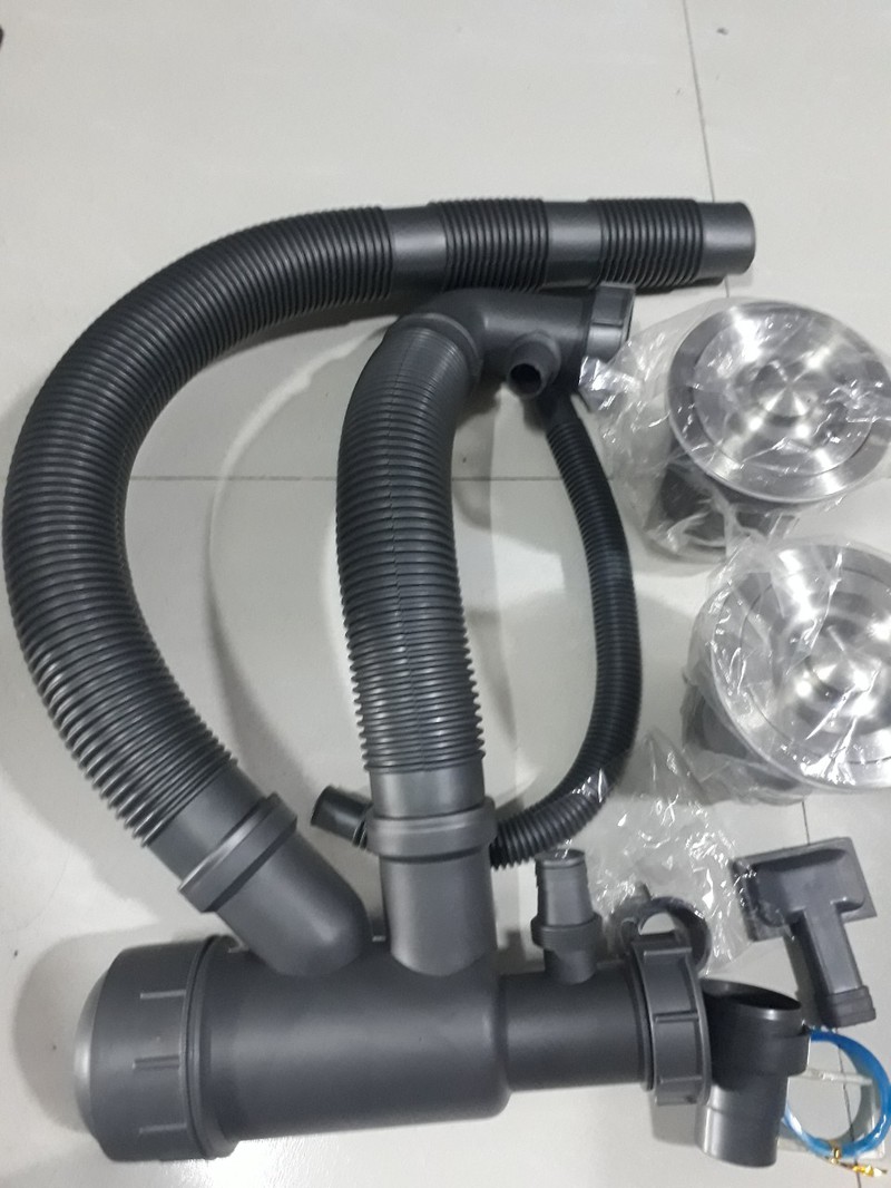 [HCM]Bộ Xả Bồn Rửa Chén Đôi 2 Hộc – Xi Phông Xả Chậu Rửa Chén