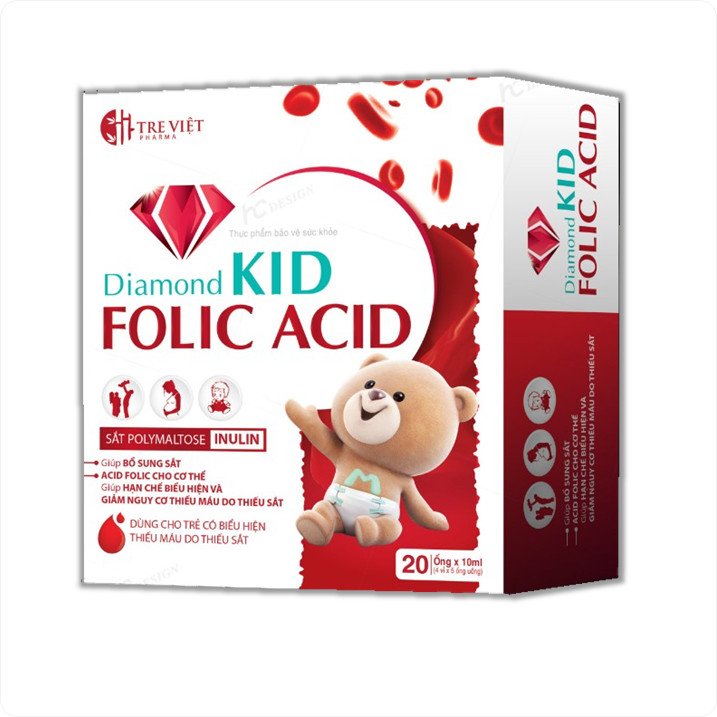 Siro Bổ Máu Diamond Kid Folic Acid giúp bổ sung sắt