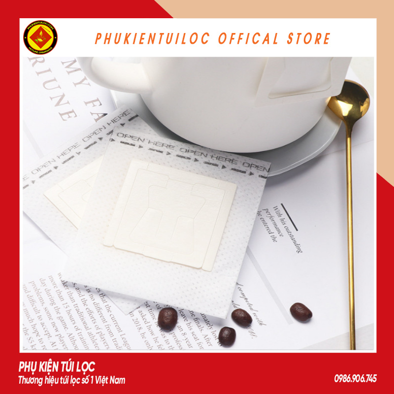 Phin giấy túi lọc pha cà phê đi du lịch - 50 chiếc- Phukientuiloc- PG01