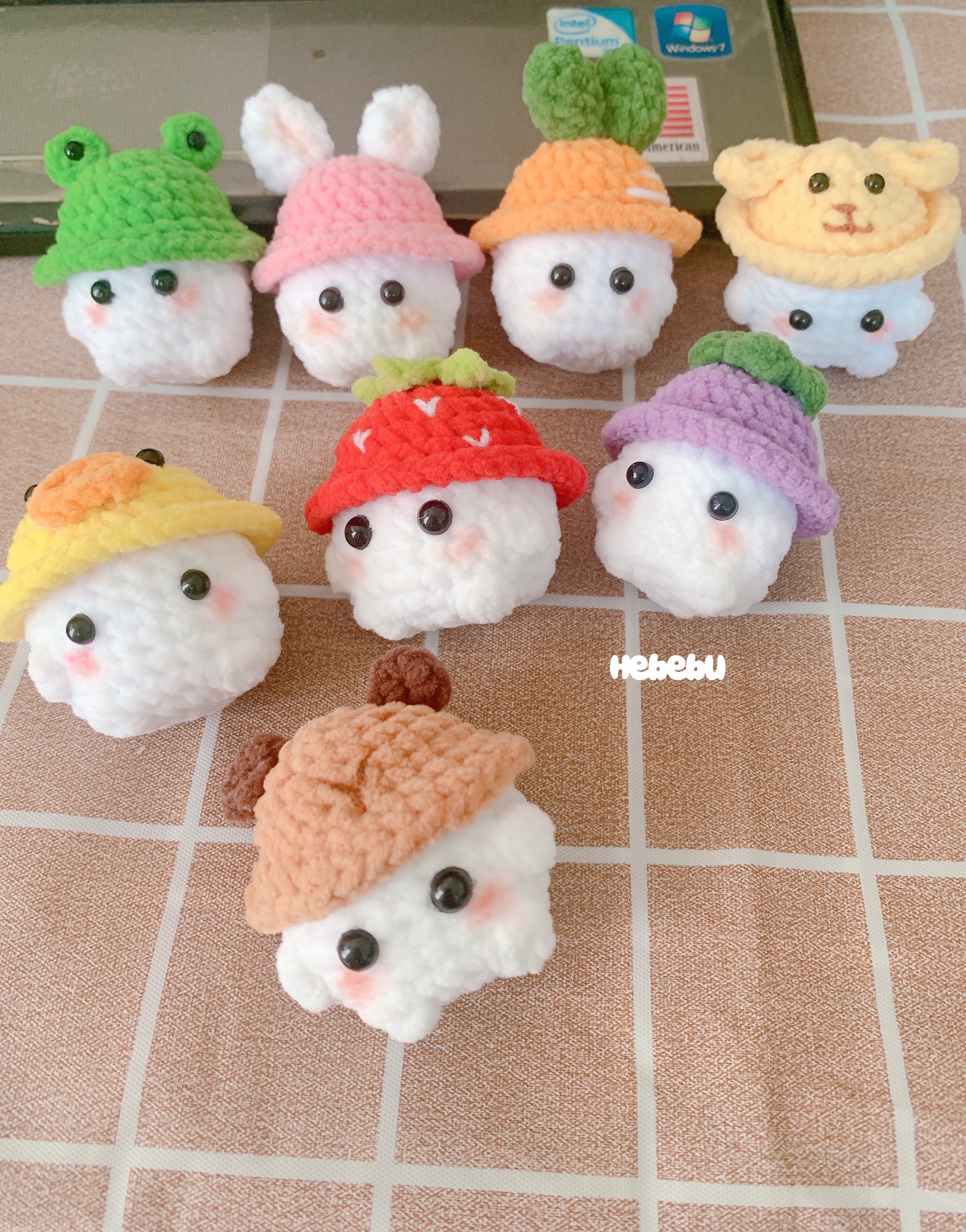 Móc Khoá Len Bé Nấm handmade ĐÁNG YÊU HEBEBU