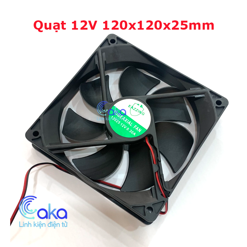 Quạt tản nhiệt 12v 12x12, quạt 12v 120x120x25mm