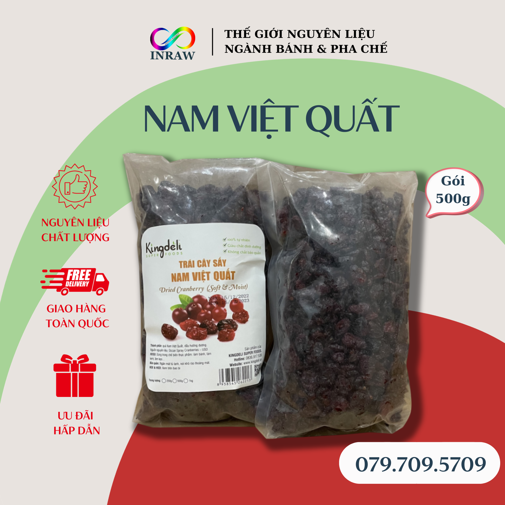 Nam Việt Quất Khô Nhập Khẩu (Túi 1kg)