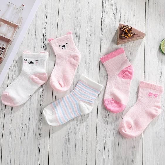 Set 5 đôi tất Kid Sock lưới thông hơi cho bé