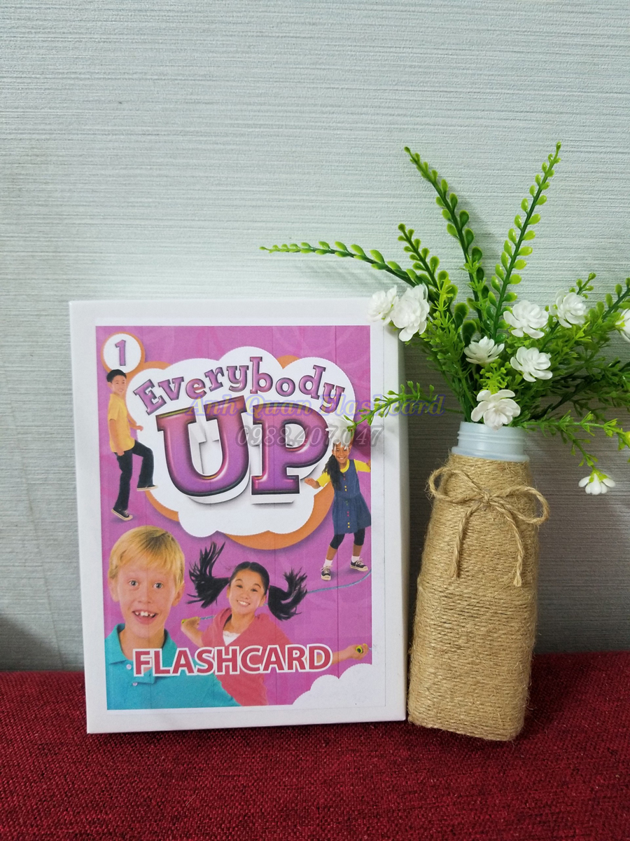 Bộ Flash card Everybody UP 1 (134 thẻ khổ A5 in 2 mặt)