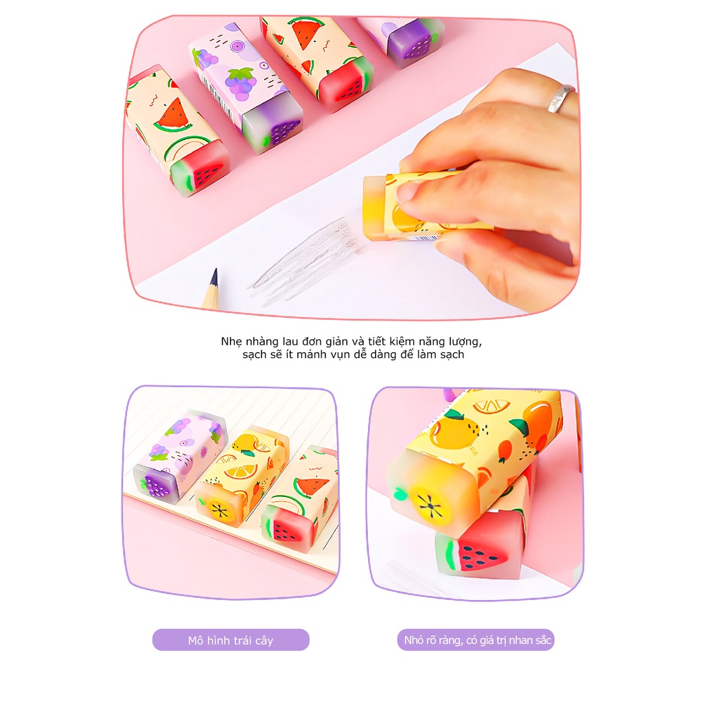 Pencil eraser, gum eraser pencil 2B/4B cute shape