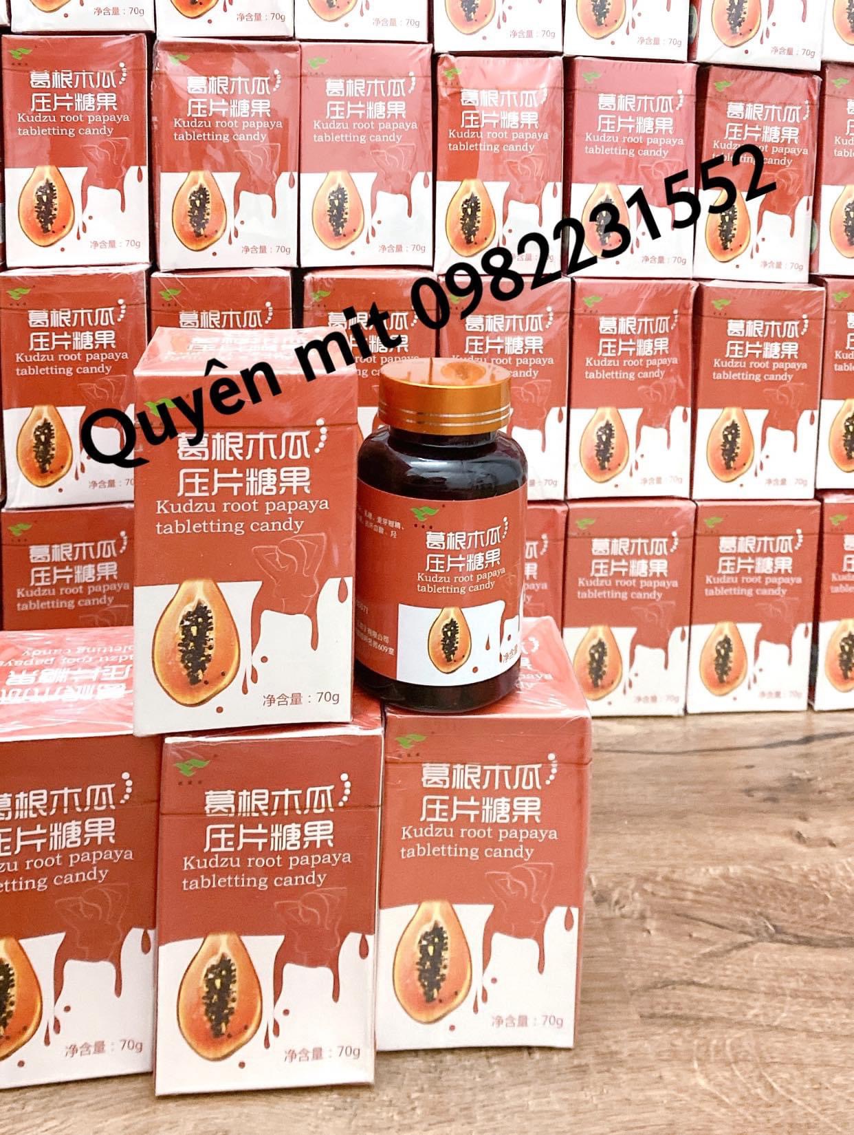 Kẹo nhai nở ngực đu đủ .