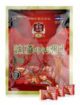 Kẹo sâm có đường Hàn Quốc 200gr/bịch