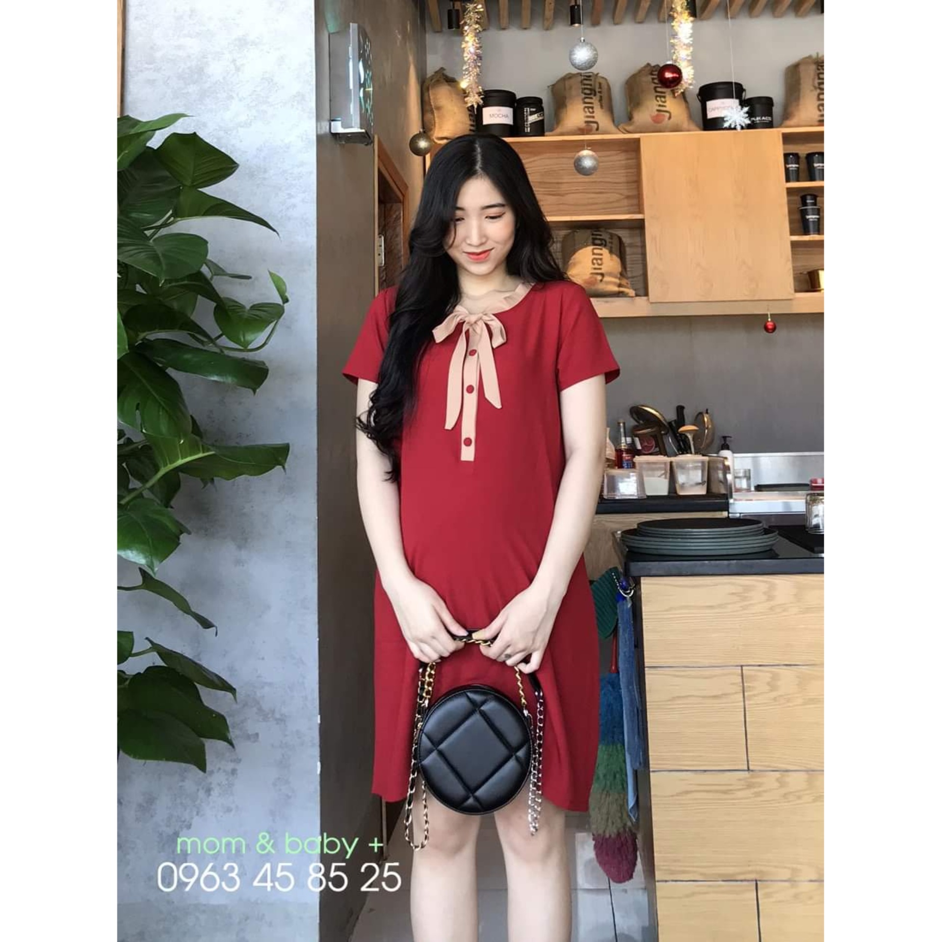 Bigsize- đầm /váy nữ cao cấp đuôi cá đen nơ trắng siêu xinh cho bạn gái