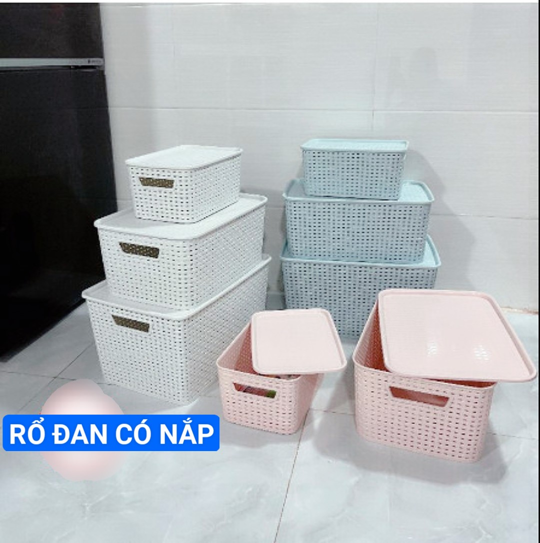 Rổ đan có nắp nhựa việt nhật