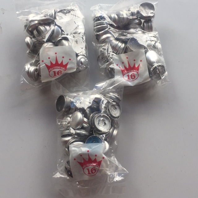 Phôi làm nút bọc vải dâu ( nút bánh ú) 1 gói 50 bộ phôi