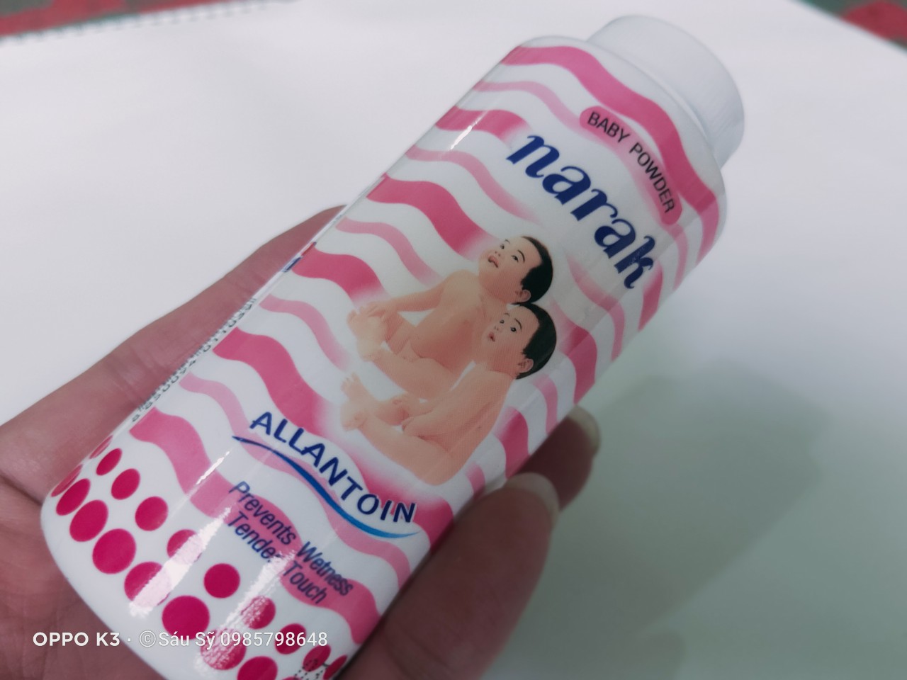 Phấn Rôm Narak an toàn Cho da Em bé