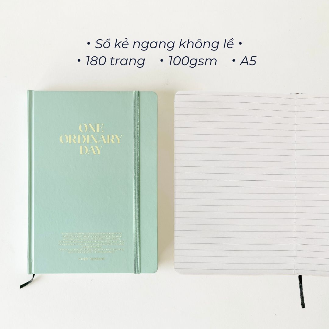 Sổ tay ghi chép Crabit A5 ruột kẻ ngang 180 trang Office - One Ordinary Day