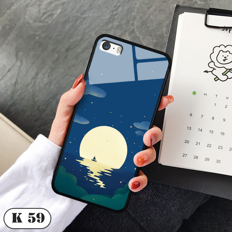 Ốp lưng kính 3D điện thoại IPHONE 5S