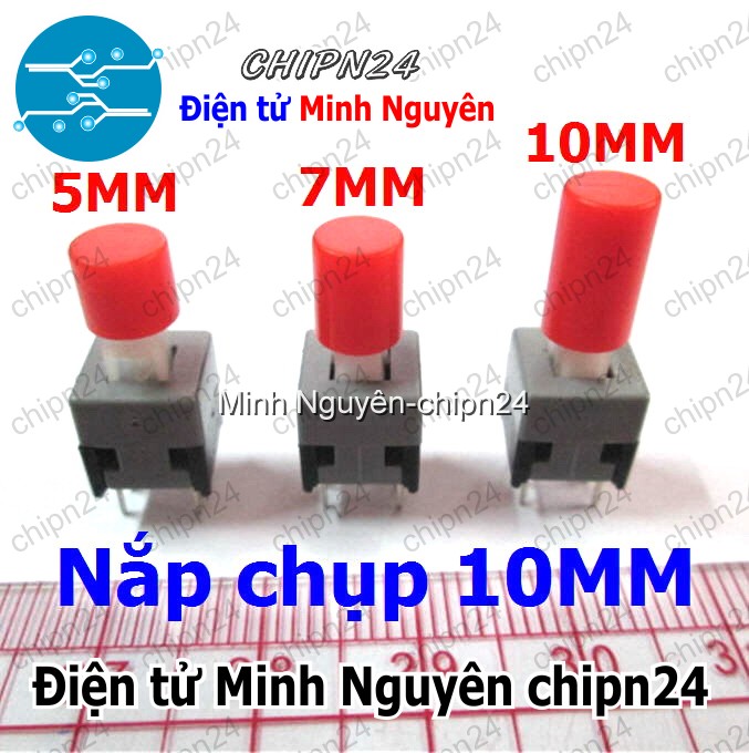 [10 cái] Nắp chụp nút nhấn tự giữ cao 10mm - HH001643