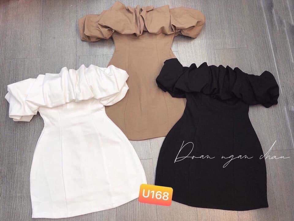 Đầm Nữ Trễ vai sếp lý ( chất liệu vải thun cát hàn) thời trang nữ