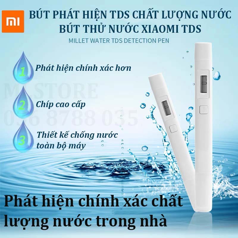 Bút thử nước Xiaomi TDS[Chính hãng] Kiểm Tra Độ Sạch Nước Kiểm Tra Chất Lượng Nước chỉ mất 2 giây