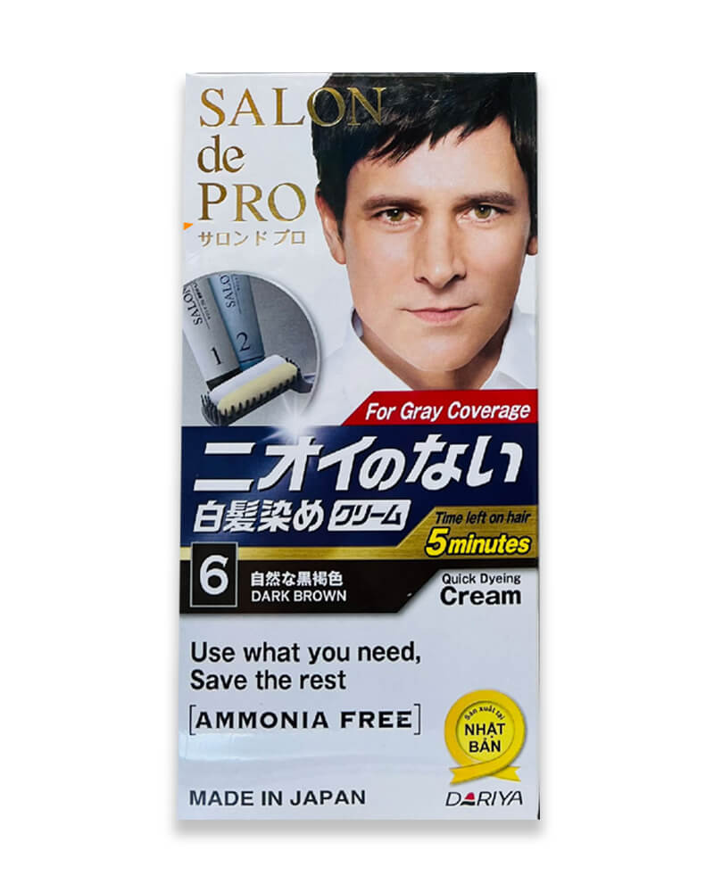 Kem Nhuộm Tóc Phủ Bạc Salon De Pro MCA6 (Màu Nâu Đen)