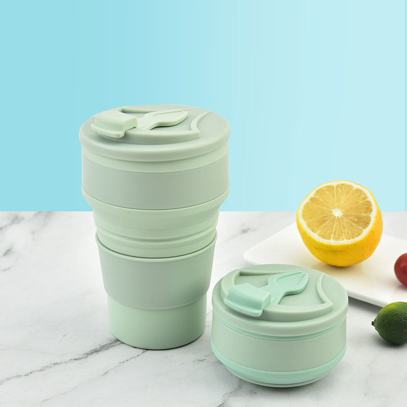 Ly nước silicon 350ml gấp gọn