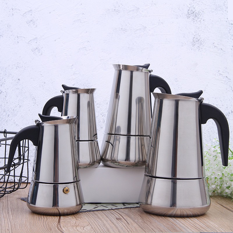 Bình Moka Pot Pha Cafe Bằng Inox [ Thép Không Gỉ ]