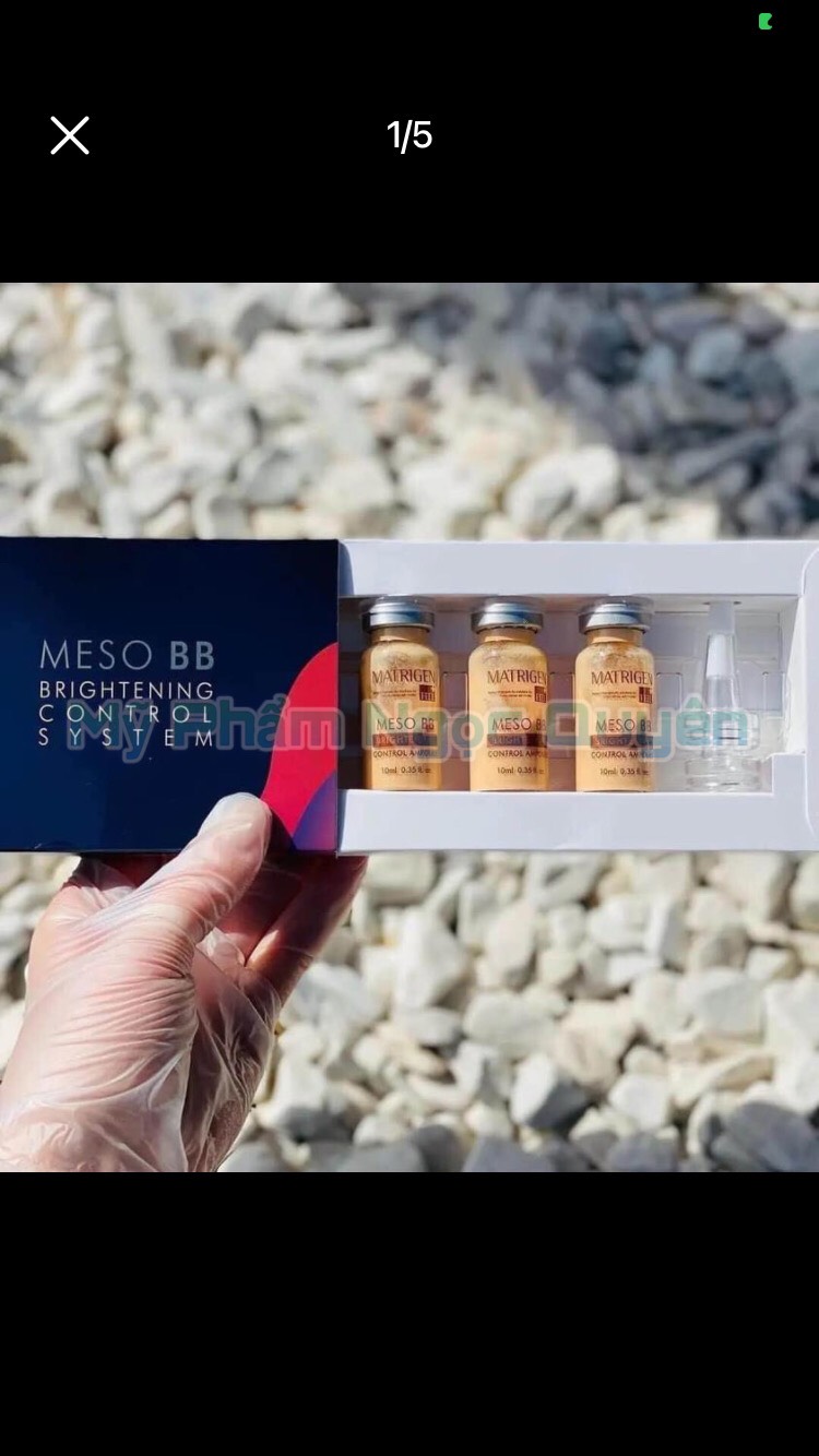 Phấn cấy trắng da Meso BB Hàn Quôc( Hộp 5 lọ ) Date 2027