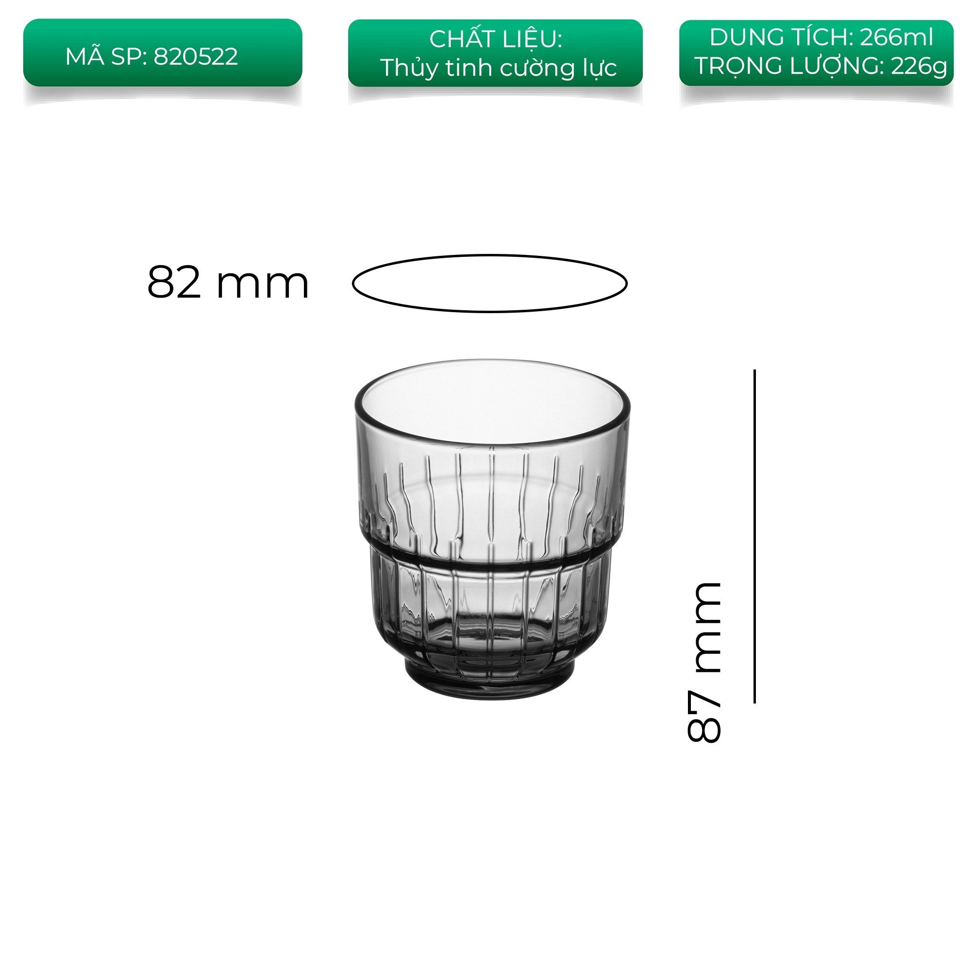Ly Libbey LinQ thủy tinh cường lực cà phê