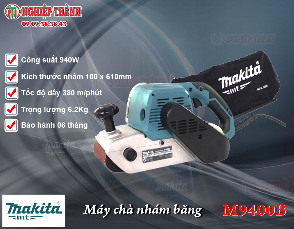 Máy chà nhám băng Makita M9400B (940w)