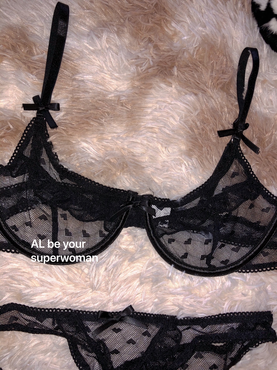 Đồ lót nữ sexy 2 mảnh chấm bi trái tim