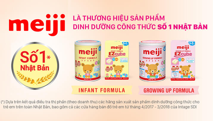 Sữa Meiji Số 0/3 Nhập Khẩu 800g (Mẫu Mới, Date 2023)