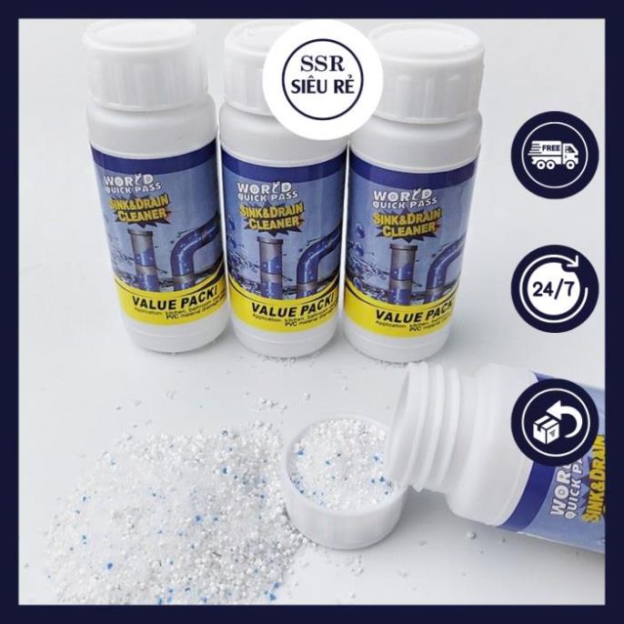 Bột thông cống wlld tornado 110g, thông bồn rửa chén thoát nước