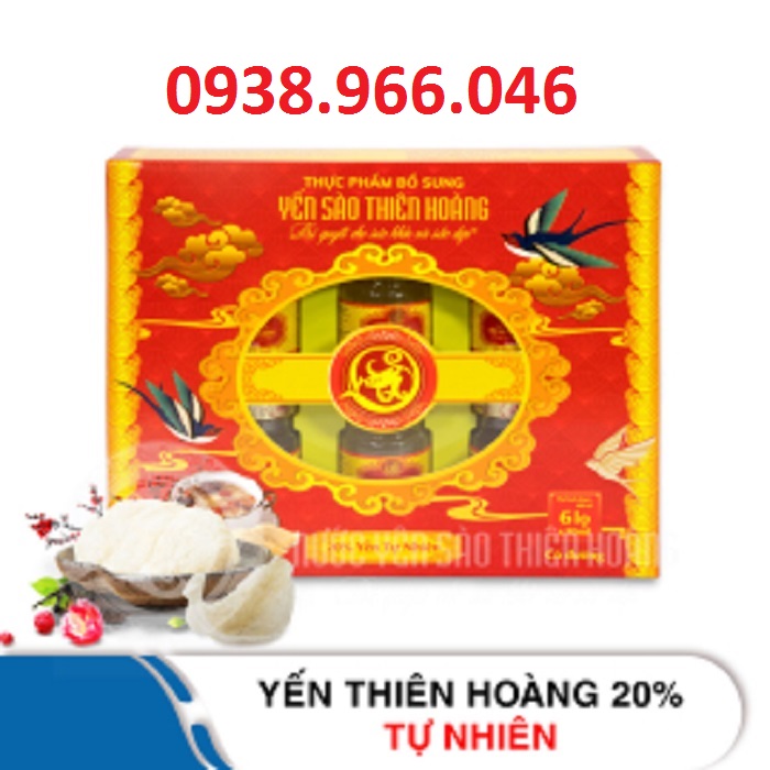 Combo 5 hộp yến thiên hoàng 20% yến - 1 hộp 6 lọ x 70 ml