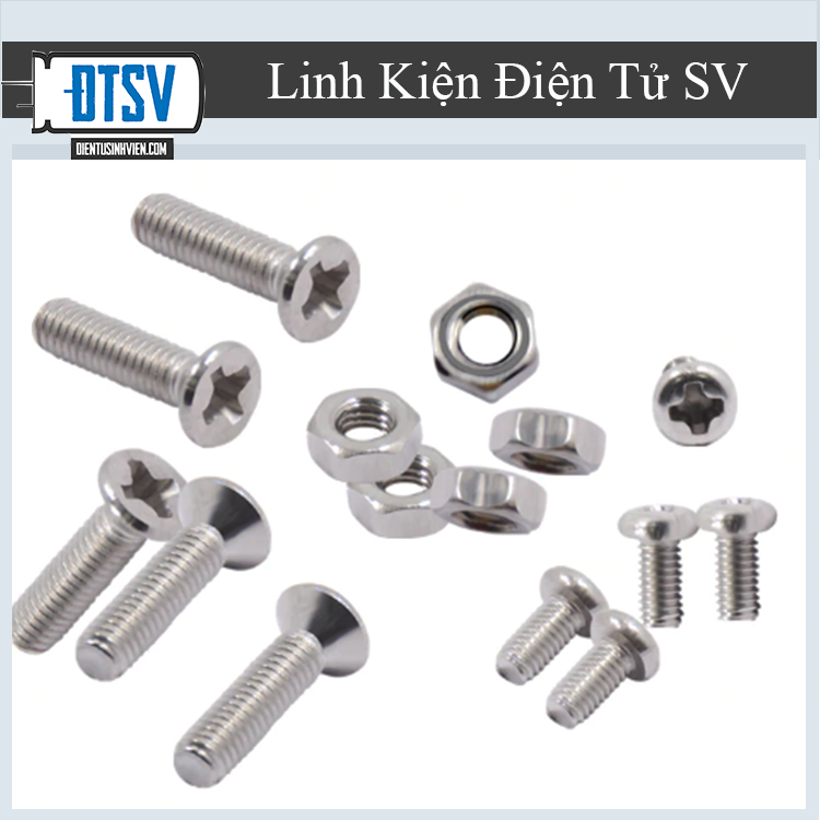 Combo 20 Ốc Vít Cỡ M4(phi 4) Các Loại Độ Dài- Linhkiendientusv.vn