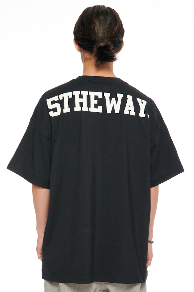 5THEWAY® /solid/ DROP SHOULDER TEE™ in BLACK aka Áo Thun Đen Tay Ngắn