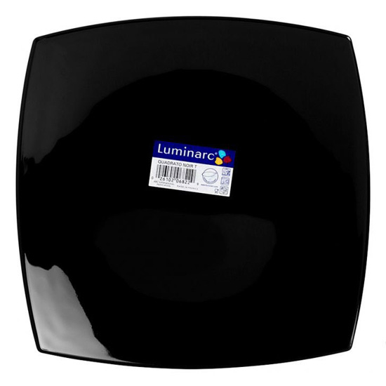Đĩa thủy tinh Luminarc Quadrato Noir 19cm-D7200