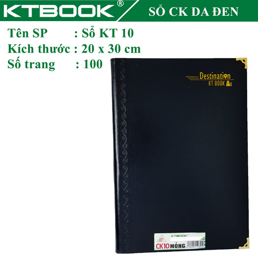 Combo 5 cuốn Sổ ghi chép Bìa Da Đen cao cấp KT 10 dòng kẻ ngang khổ A4 - 100 trang