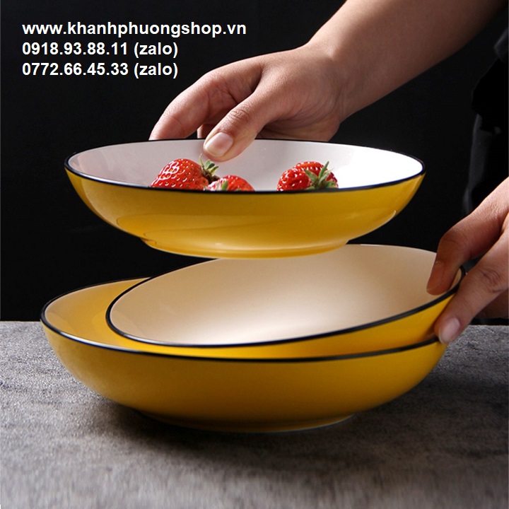 [HCM]đĩa sứ lòng sâu - đĩa sứ