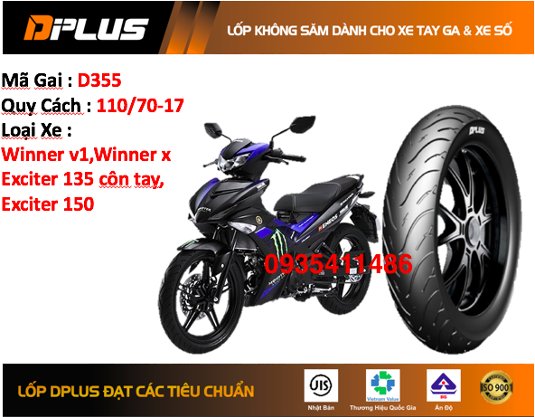 Vỏ Sau Xe Exciter 135cc,150cc Winner 150cc Hãng DPLUS