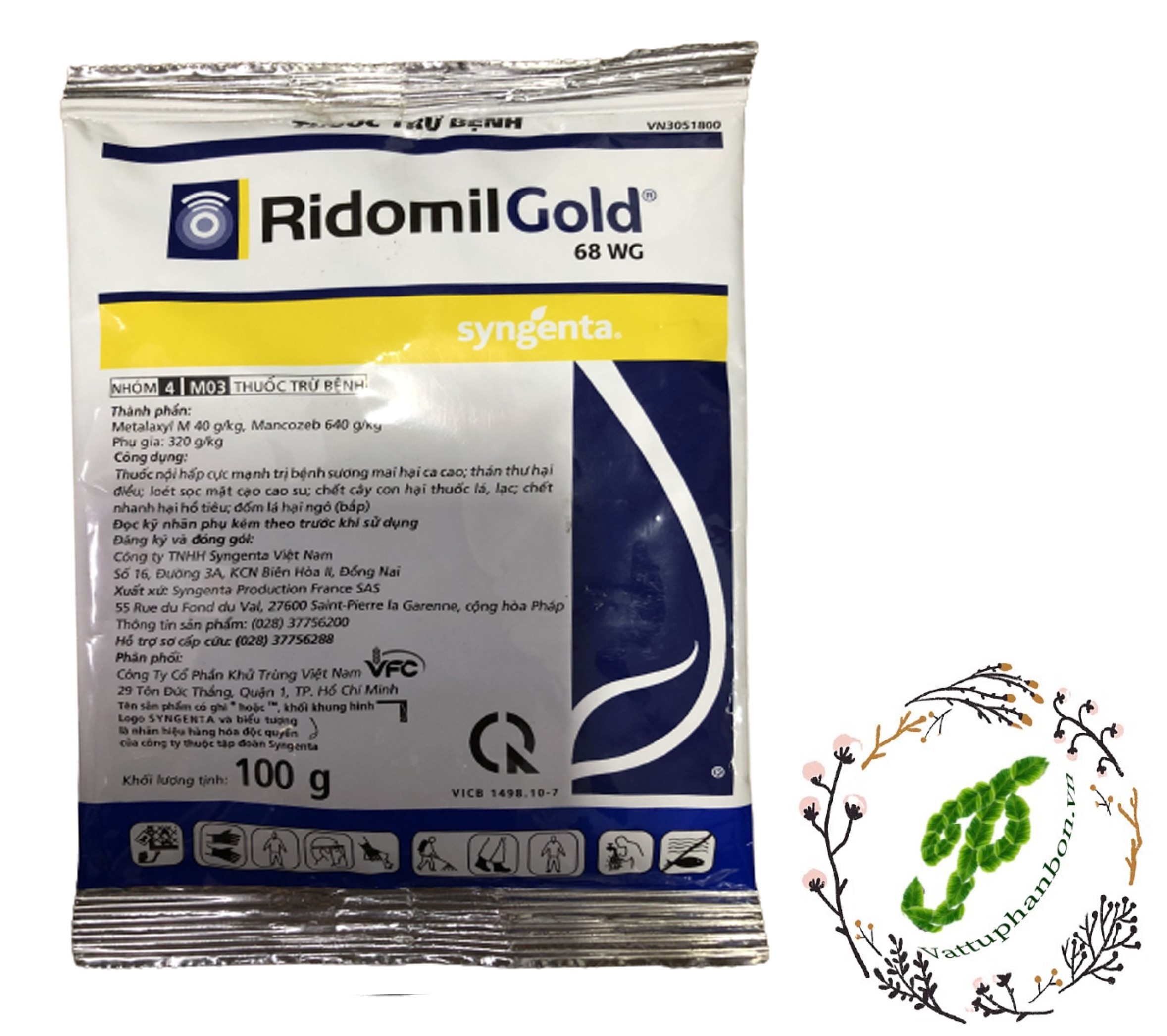 Thuốc trừ bệnh ridomil gold 68wg - #488a# 100g