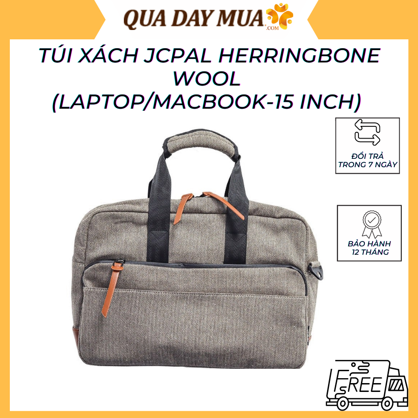 Túi Xách (Laptop/Macbook-15 inch) Jcpal Herringbone Wool - Hàng chính hãng
