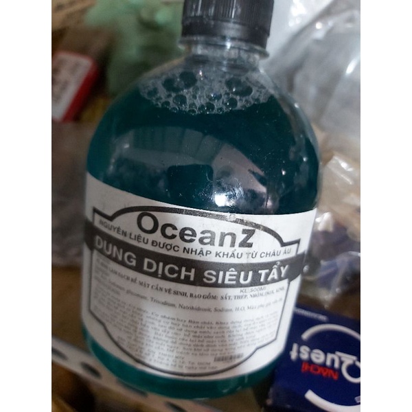 Dung dịch siêu tẩy chai xanh ocean 500ml