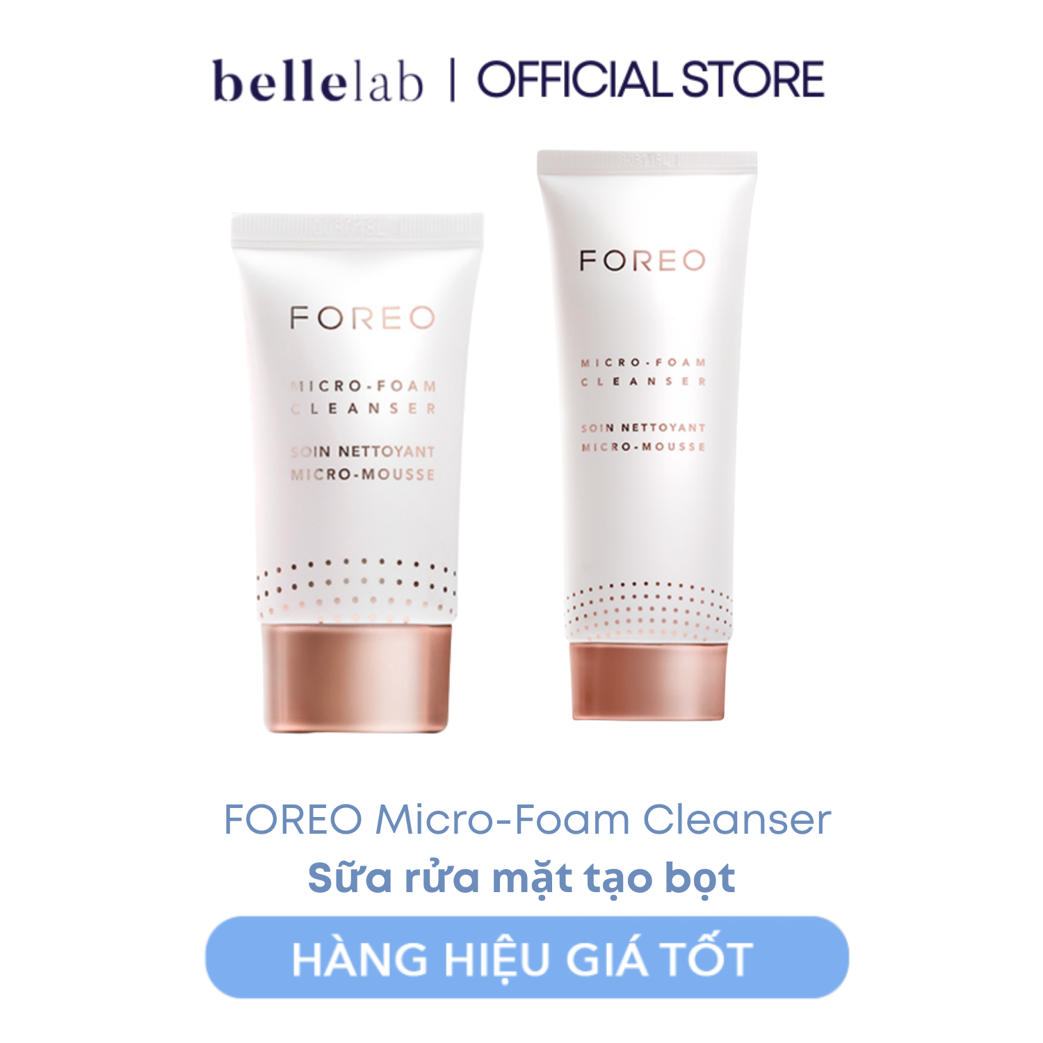 [CHÍNH HÃNG - CÓ SẴN] SỮA RỬA MẶT TẠO BỌT FOREO MICRO-FOAM CLEANSER - 2 SIZE