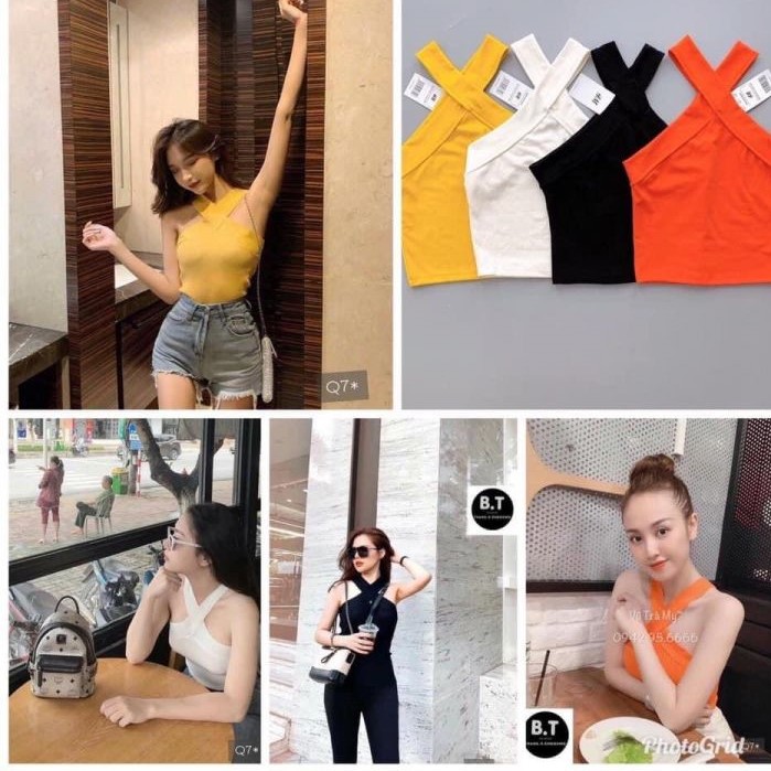 Áo ba lỗ đan dây chéo Hot hit dễ thương