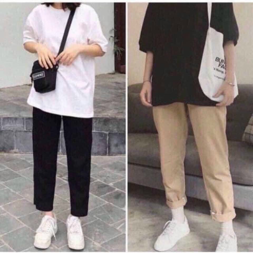 [HCM][MIỄN PHÍ VẬN CHUYỂN] Quần kaki quần thể thao quần baggy quần nam nữ unisexống suông phong cách thời trang