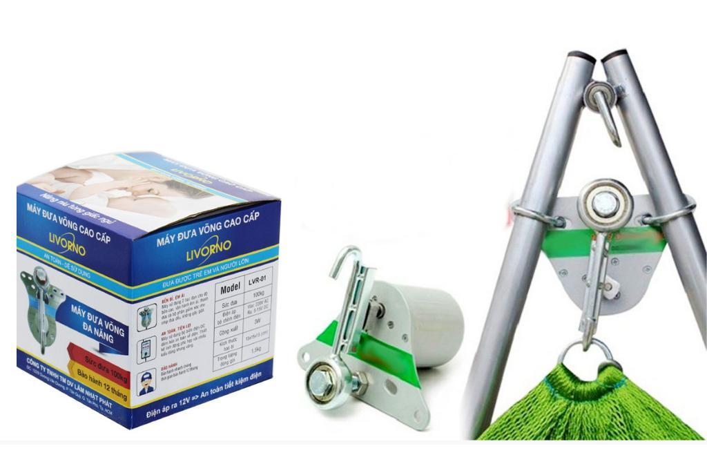 Máy đưa võng trẻ em tự động cao cấp Livorno LVR-01 - CẢ BỘ - Sản phẩm dành cho khách LẦN ĐẦU mua sử dụng cho bé