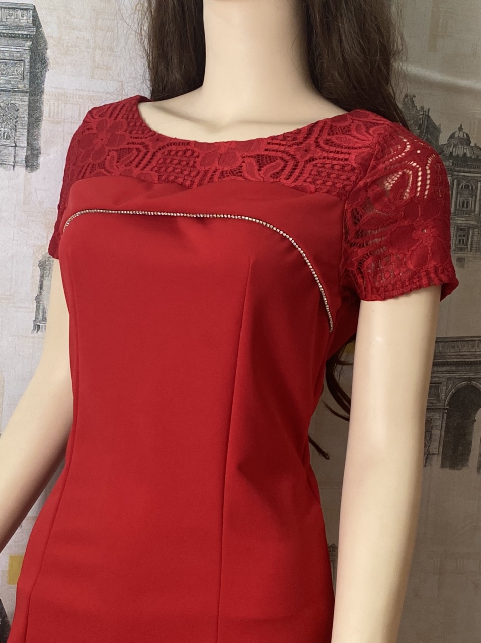 [HCM]ĐẦM SUÔNG NỮ PHỐI REN SANG TRỌNG