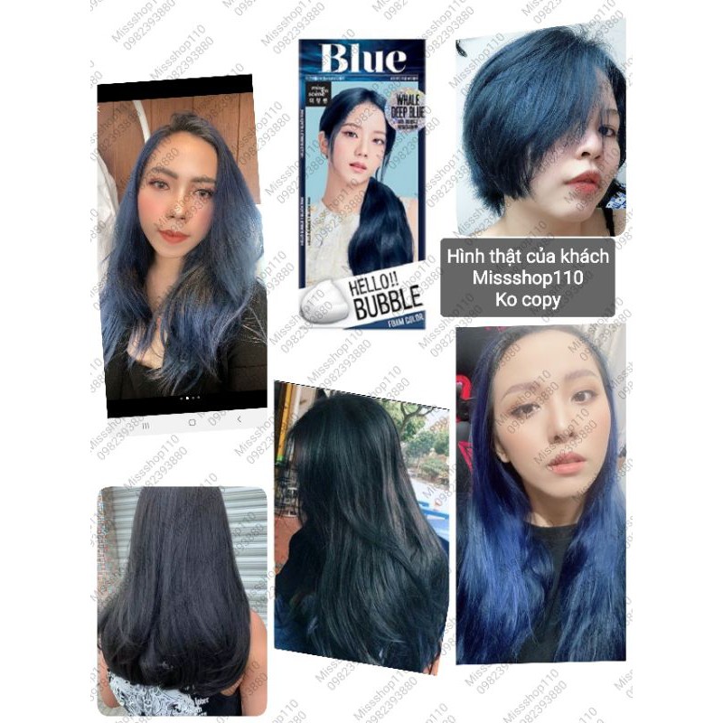 Hãy khám phá vẻ đẹp thú vị với loại thuốc nhuộm tóc xanh dương khiến cho mái tóc của bạn trông đầy cá tính và ấn tượng. Sự kết hợp của màu xanh dương sẽ giúp làm nổi bật phong cách của bạn và làm cho bạn trở nên nổi bật hơn trong mọi dịp.