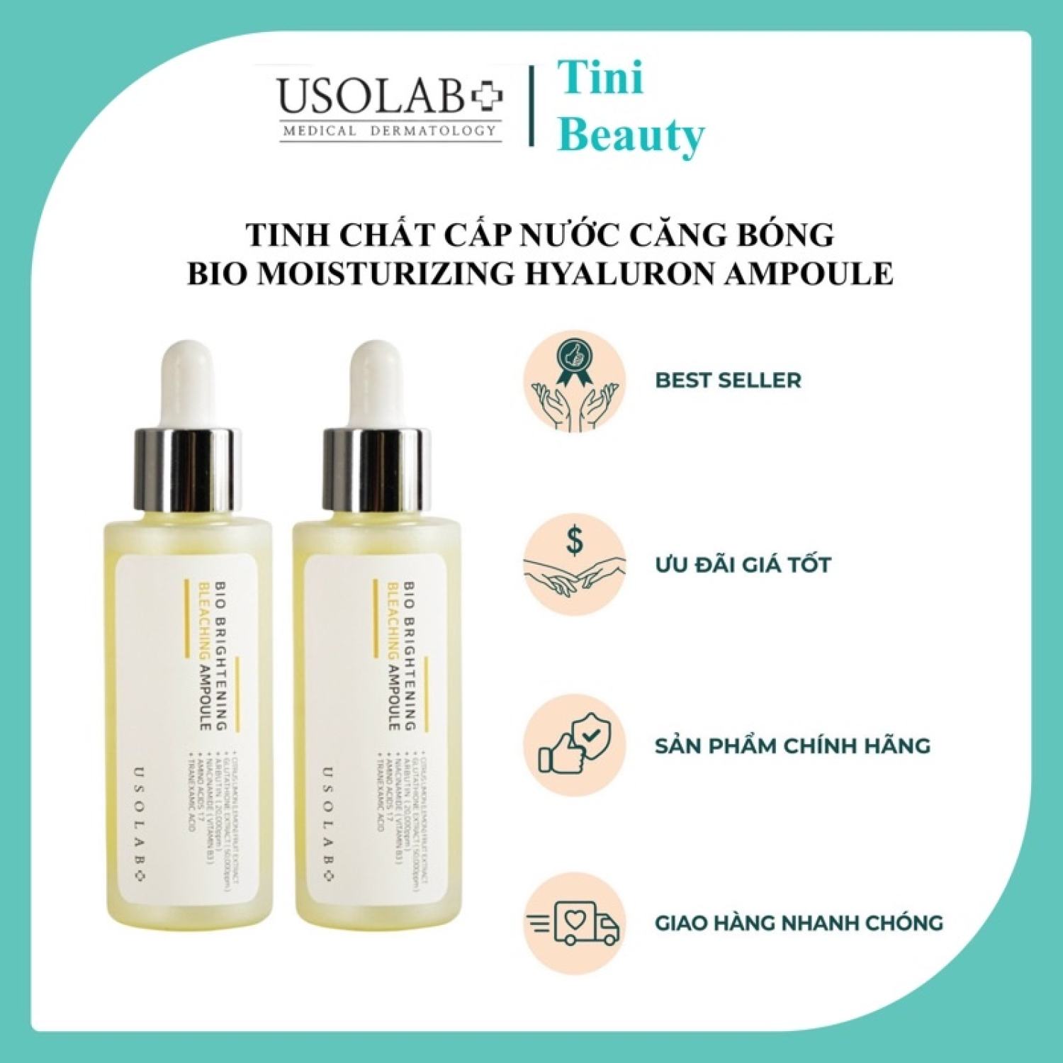 Serum trắng da Brightening Bleaching Ampoule Usolab