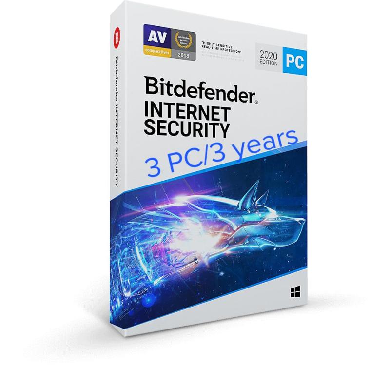 Bảng giá Phần mềm Diệt Virus Bitdefender Internet Security 2020 3 năm/ 3pc Phong Vũ