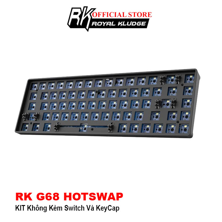 KIT RK G68 RGB - KIT Bàn phím cơ không dây Royal Kludge RK G68 RGB Bluetooth 5.0 và Wireless 2.4G - HÃNG PHÂN PHỐI CHÍNH THỨC