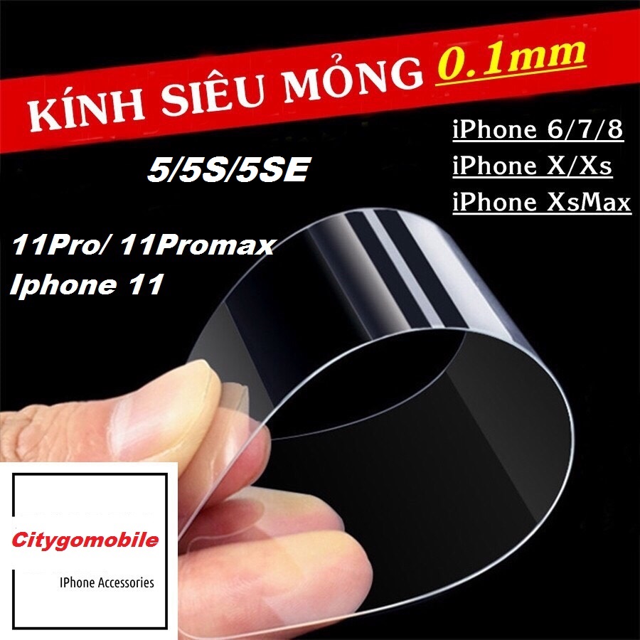 Kính cường lực iphone mỏng 0.1mm không viền remax. ,