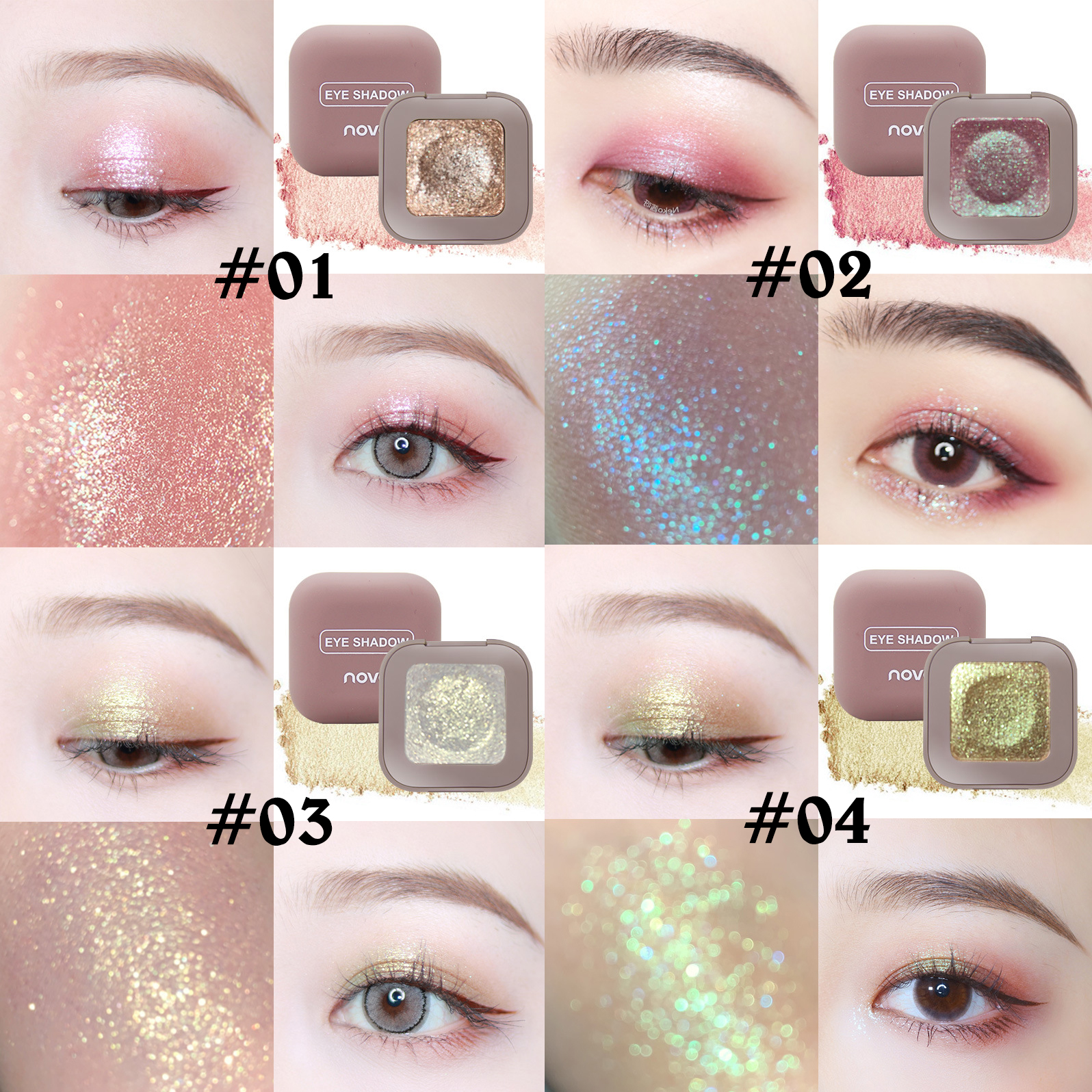 Phấn mắt nhũ lấp lánh Novo Eye Shadow